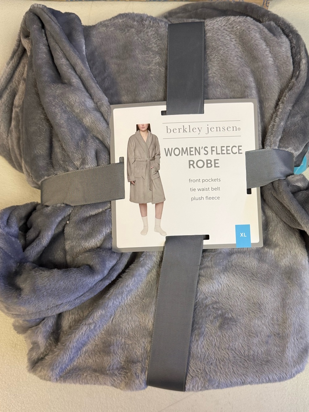 Women's Plush Fleece Robe - Gray